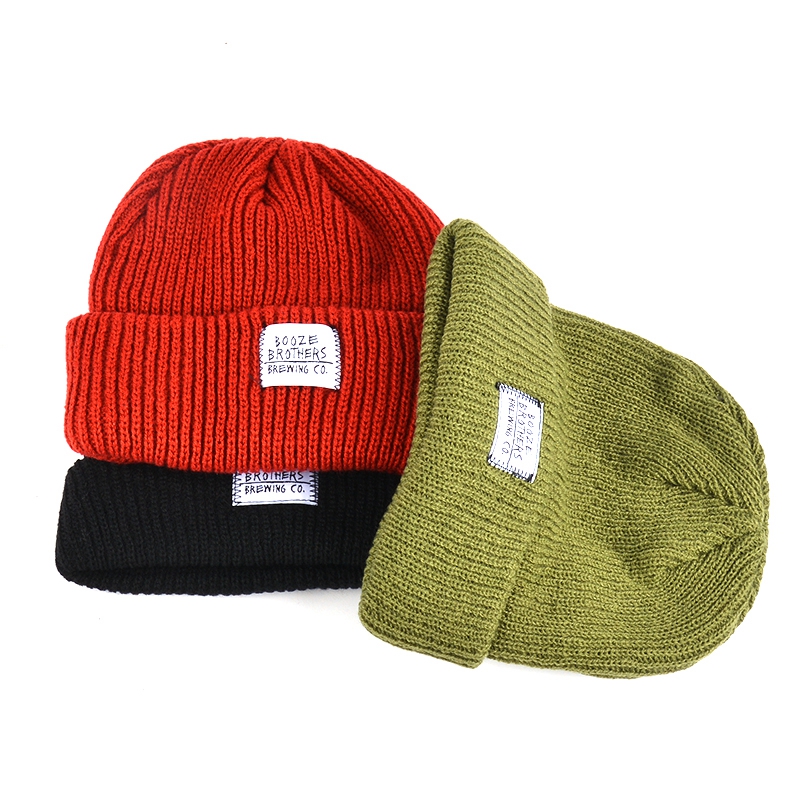 design logo plain winter beanies custom