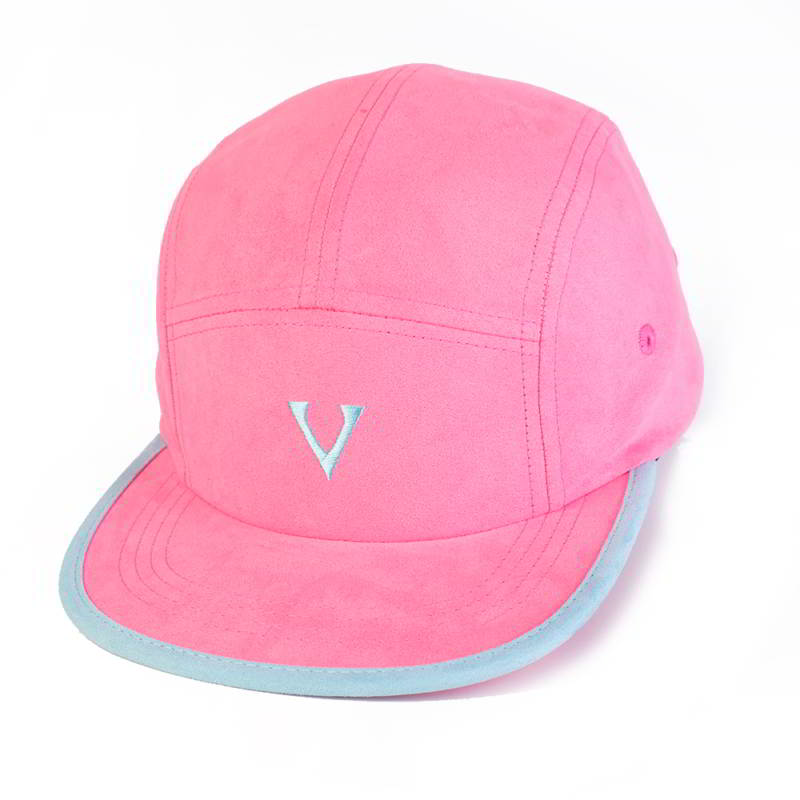 تصميم سهل التطريز من جلد الغزال 5 لوحات snapback القبعات