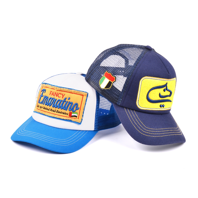 design your own embroidery patch trucker hat mesh baseball cap