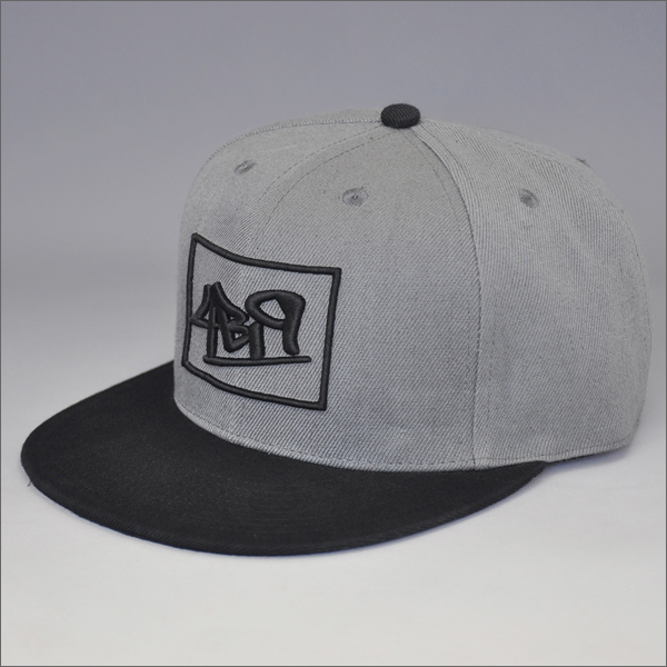 embroidered snapback caps flat brim