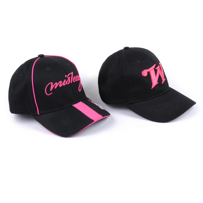 embroidery black cotton sports baseball cap custom