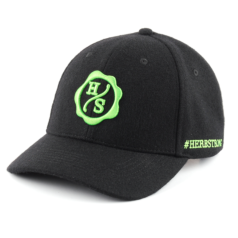 embroidery logo melton wool baseball cap sports hat