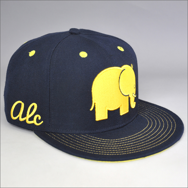 fashionable and popular flat brim snapback hats embroidery