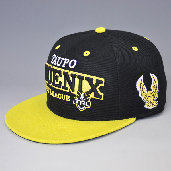 flat peak design your own 3D snapback cap