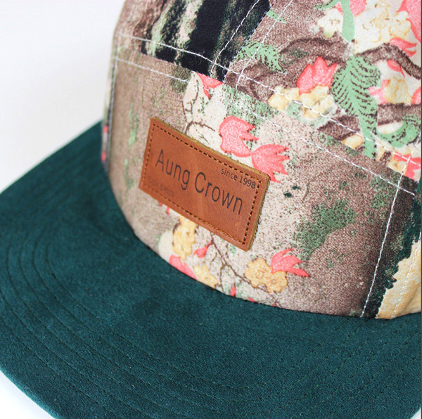 floppy hats men,floral brim custom 5 panel hat pattern