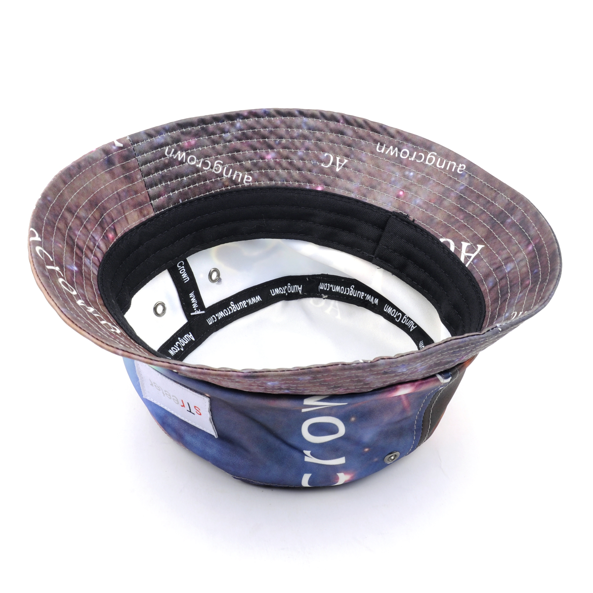 galaxy printed design logo printing bucket hats china factory