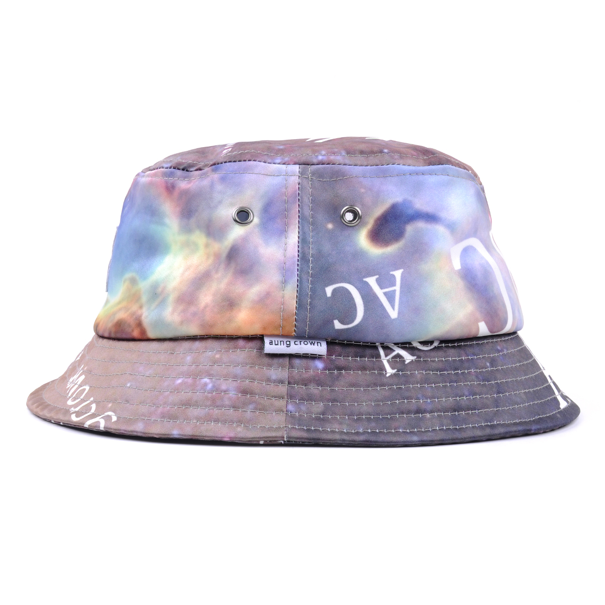 galaxy printed design logo printing bucket hats china factory