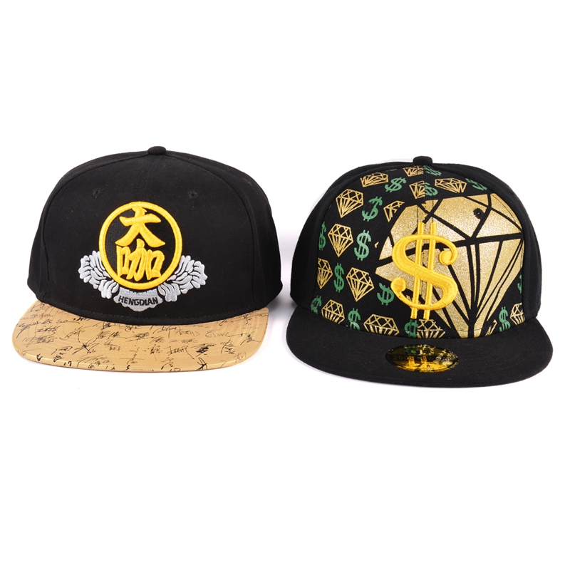 hip hop 3d embroidery snapback cap