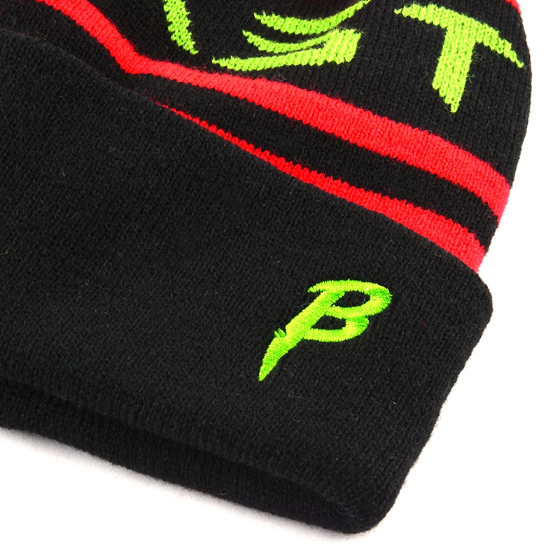 jacquard logo winter stripes beanies hats custom