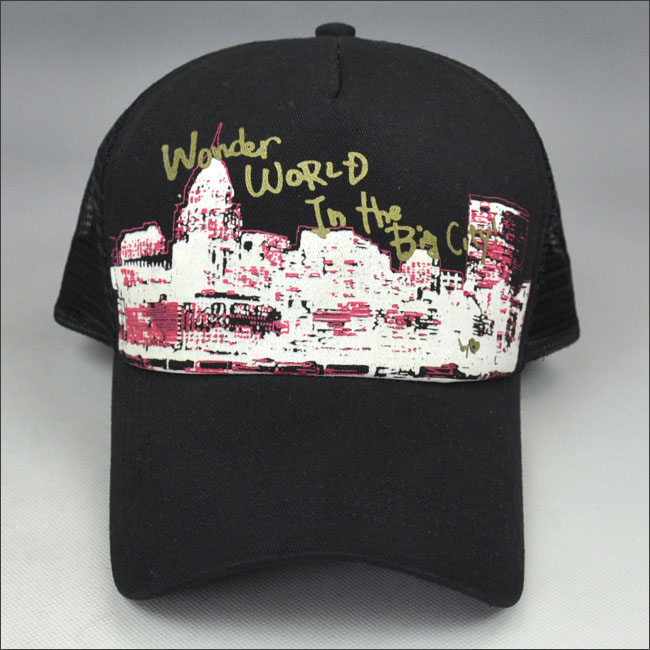 logo printed umbrella hat