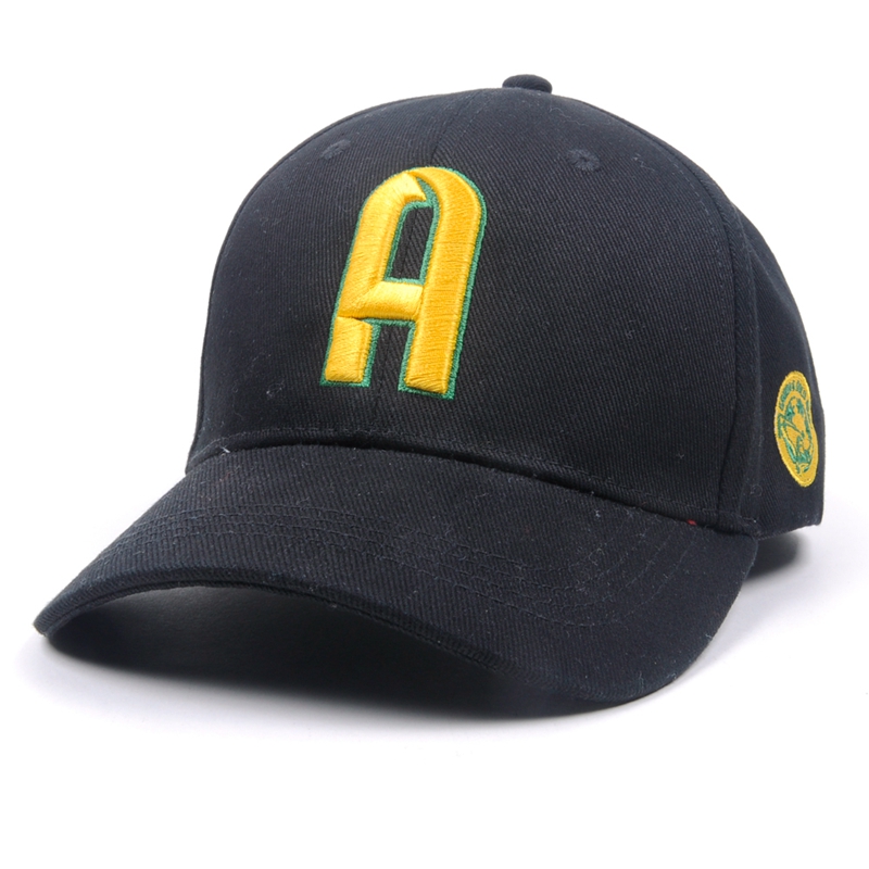 metallic patch baseball cap with quality embroidery