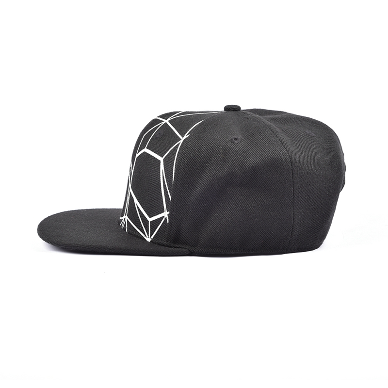 plain black printing snapback caps custom