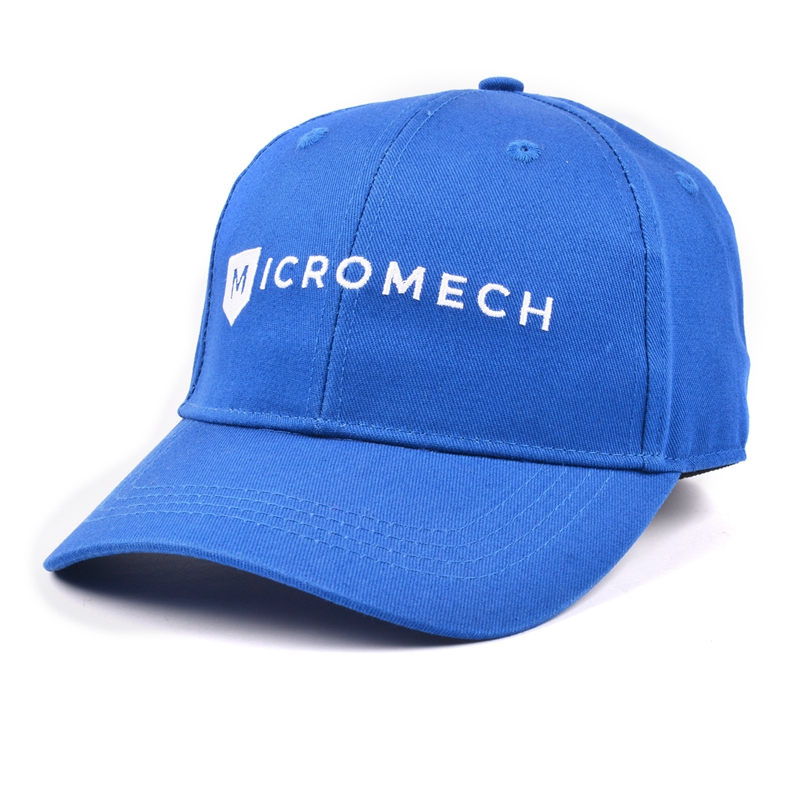 casquettes de golf de baseball bleu avec logo brodé uni