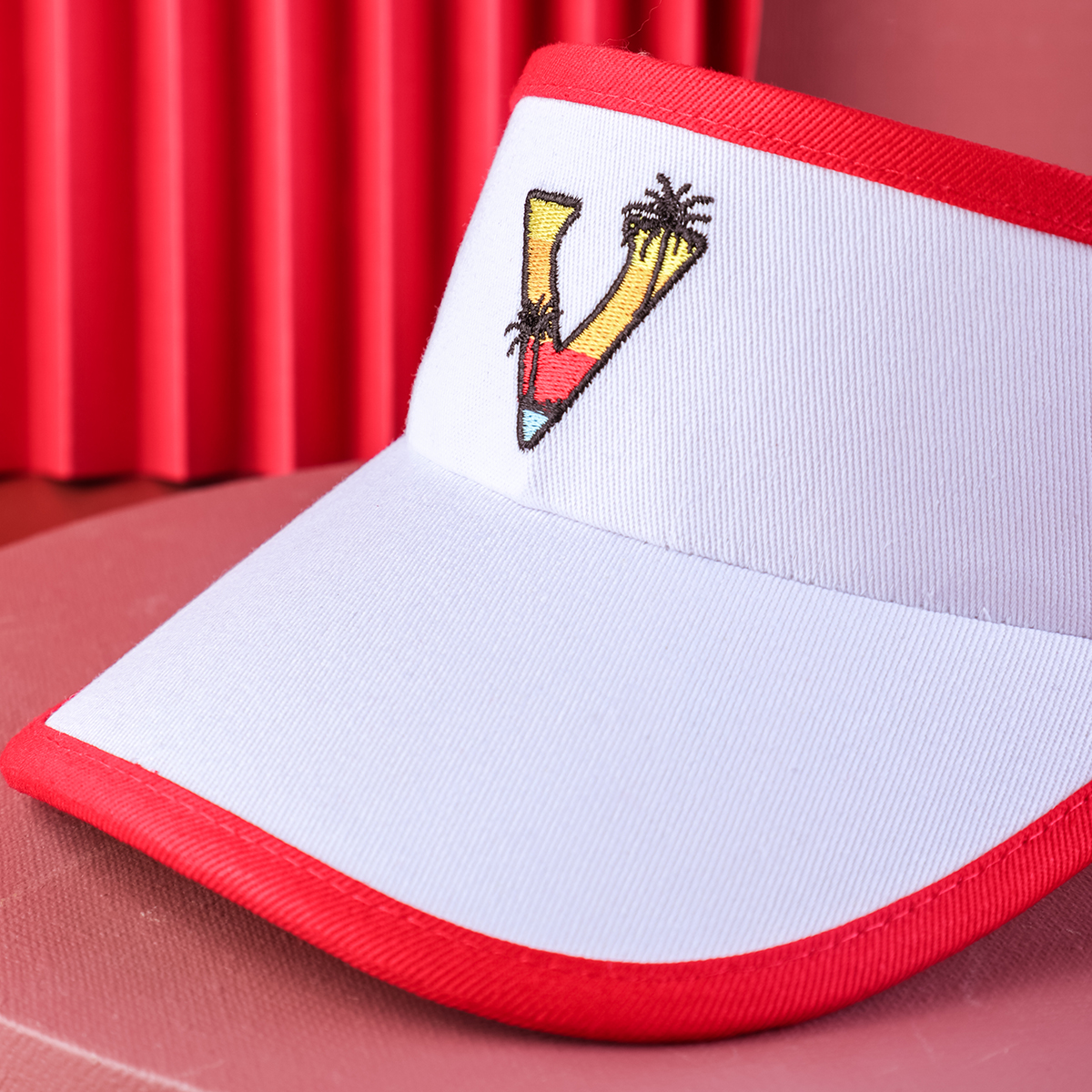 plain embroidery vfa white sun visor sports hats