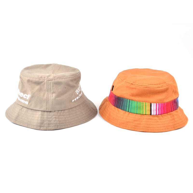 plain logo embroidery bucket hat design supplier