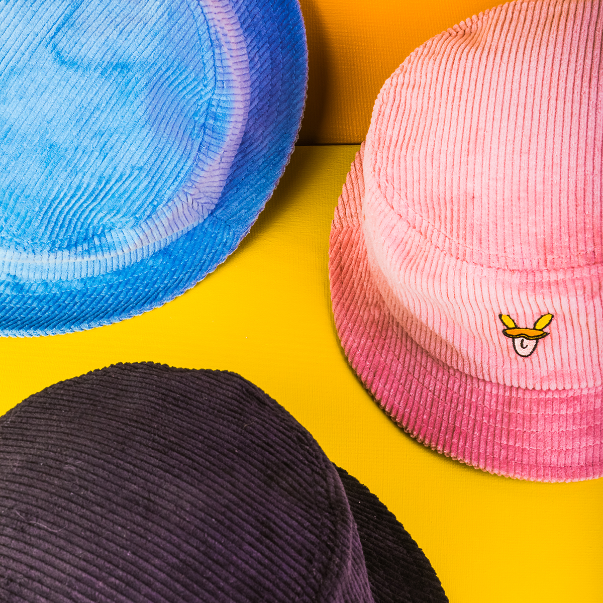 plain vfa fashion corduroy bucket hats design logo