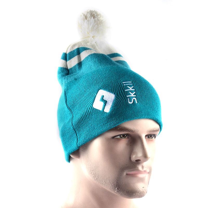 porcelain beanie hat with bobble for the little ones