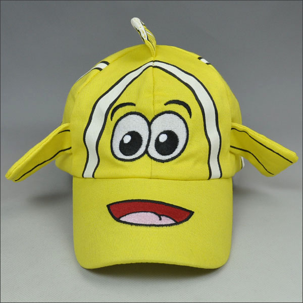 printed and embroidered lovely children animal cap