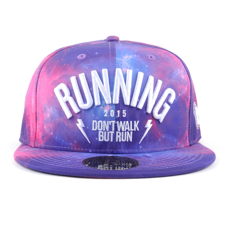 puff embroidery printed galaxy snapback caps