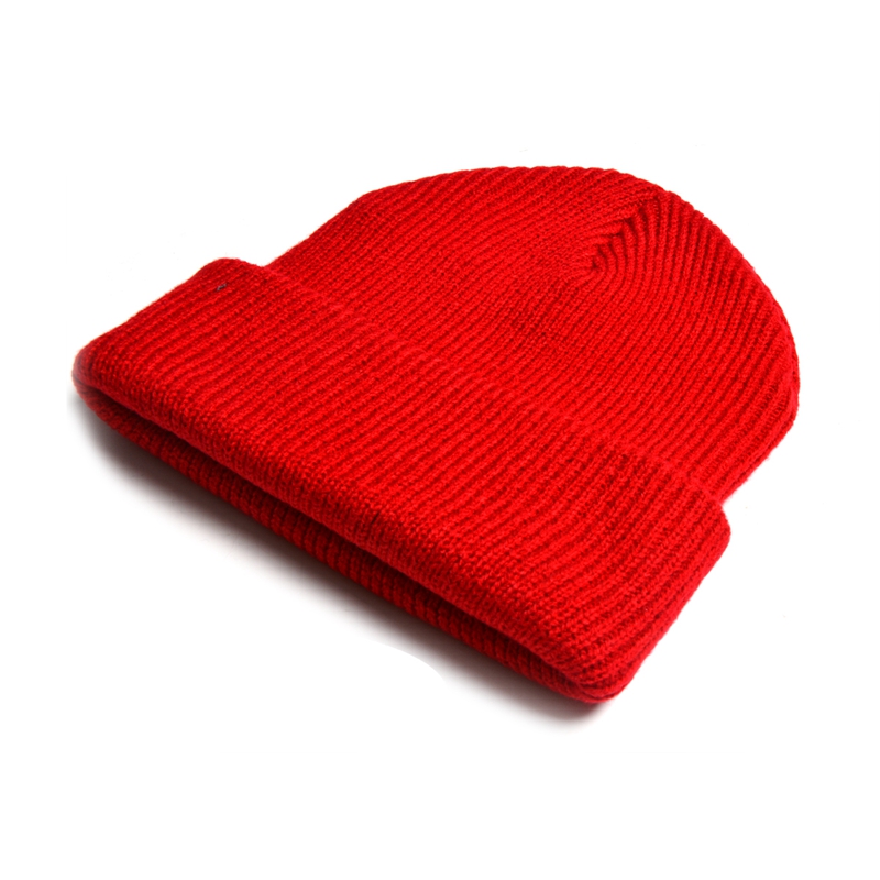 red plain winter beanie hats custom