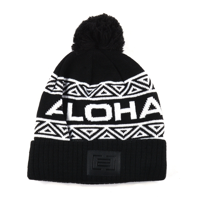 berretto slouchy con pom pom