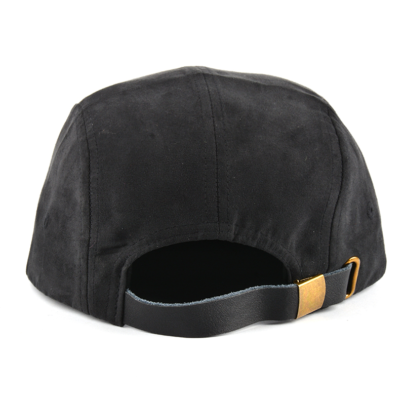 two tone suede 5 panels cap design embroidery wholesale