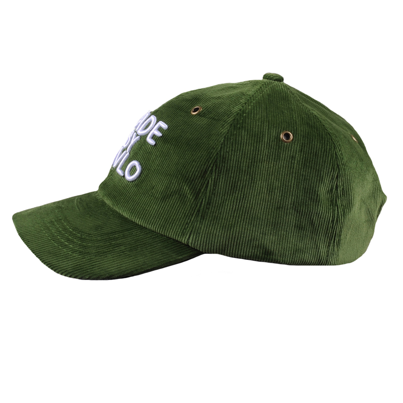 ventilate 3d embroidery corduroy 6-panel baseball cap