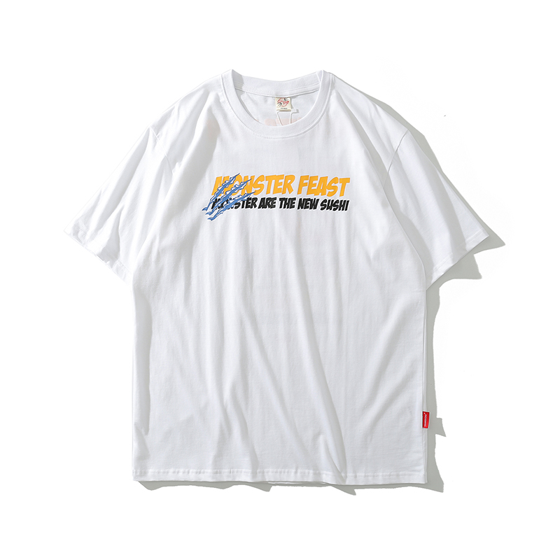 white summer simple loose letter printing women’s t shirt
