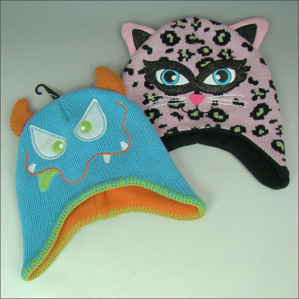 μαλλί Νεπάλ ζώο καπέλα με κέντημα