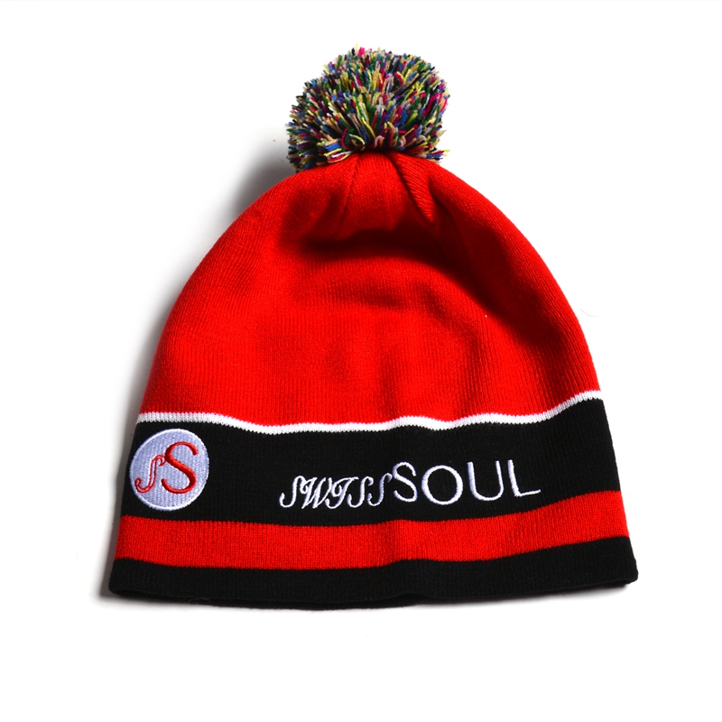 woolly hat knitting pattern, chunky knit bobble hat pattern