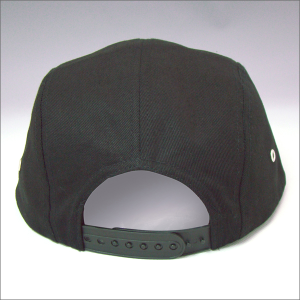 woven label cotton 5 panel hat