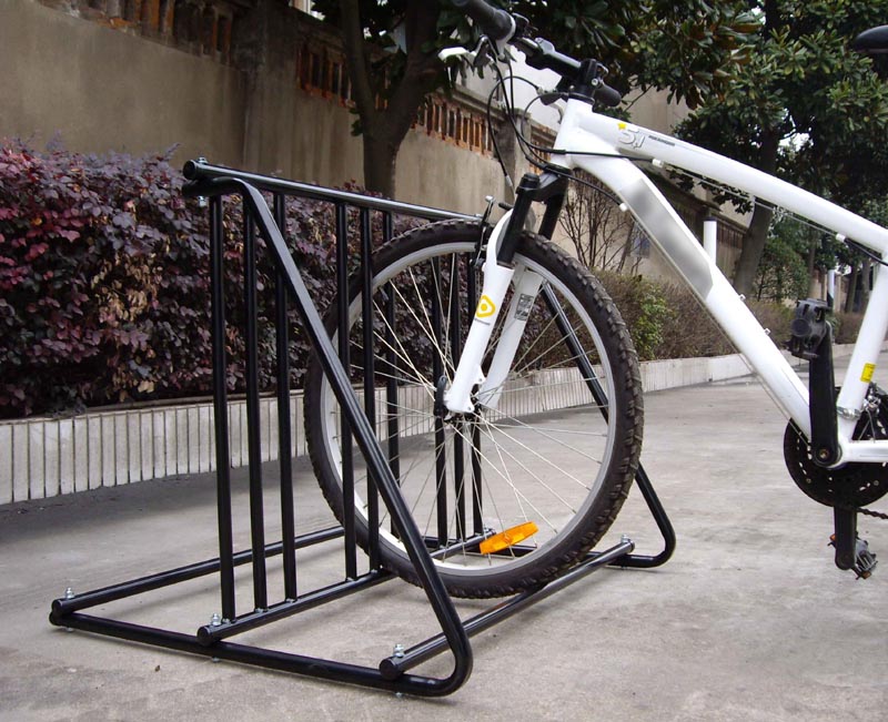 China Pioneer Grid Powder Coating Bike Wall Mounted Horizontal Indoor Storage Rack 6 Bikes manufacturer