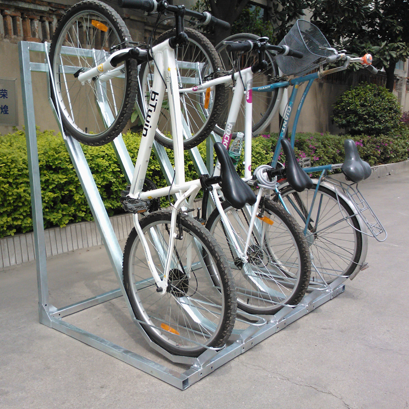 China Factory tweezijdige heavy-duty zilveren 5 fietsenrekken fabrikant Factory tweezijdige heavy-duty zilveren 5 fietsenrekken