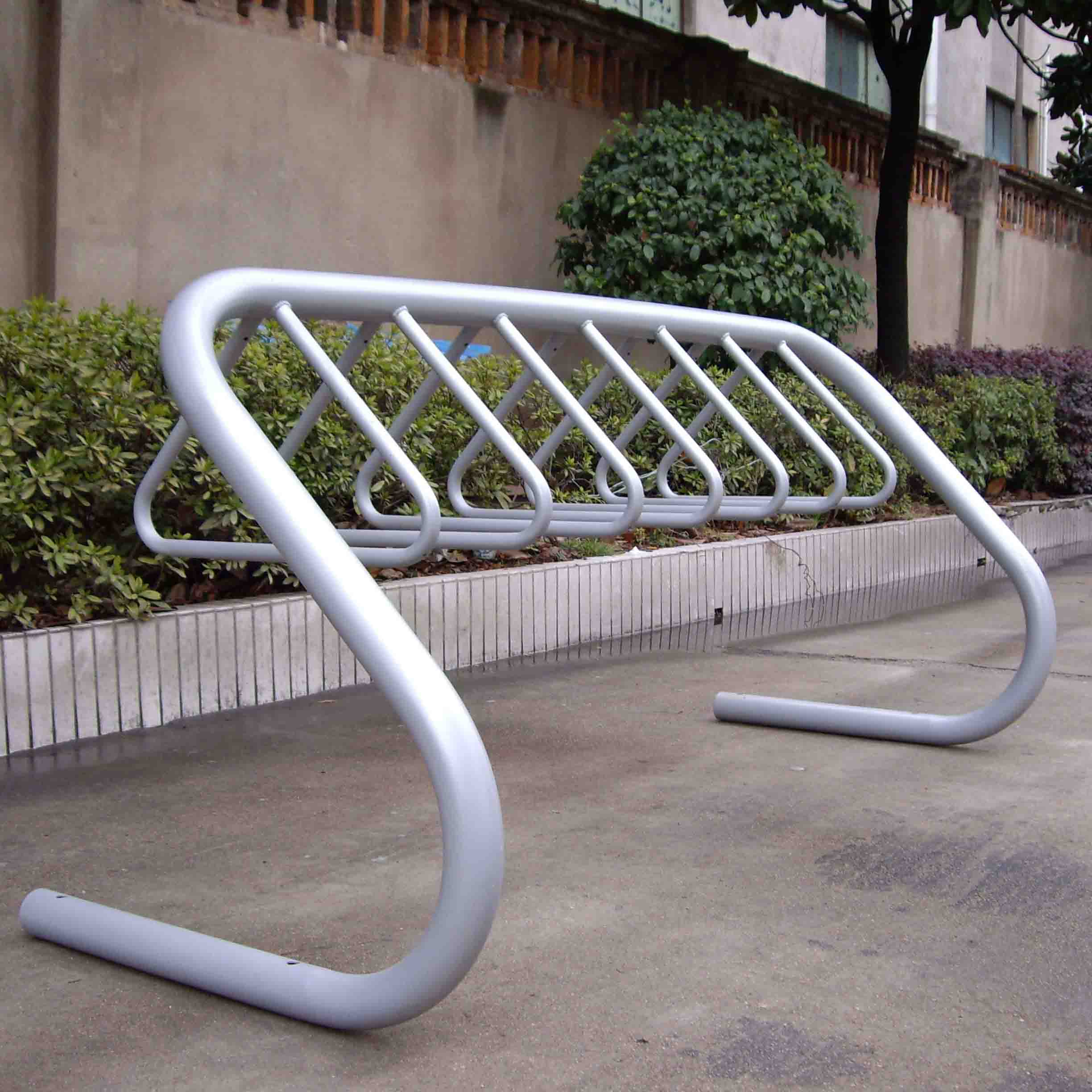 中国 落地式不锈钢三角环自行车停车架支架 制造商