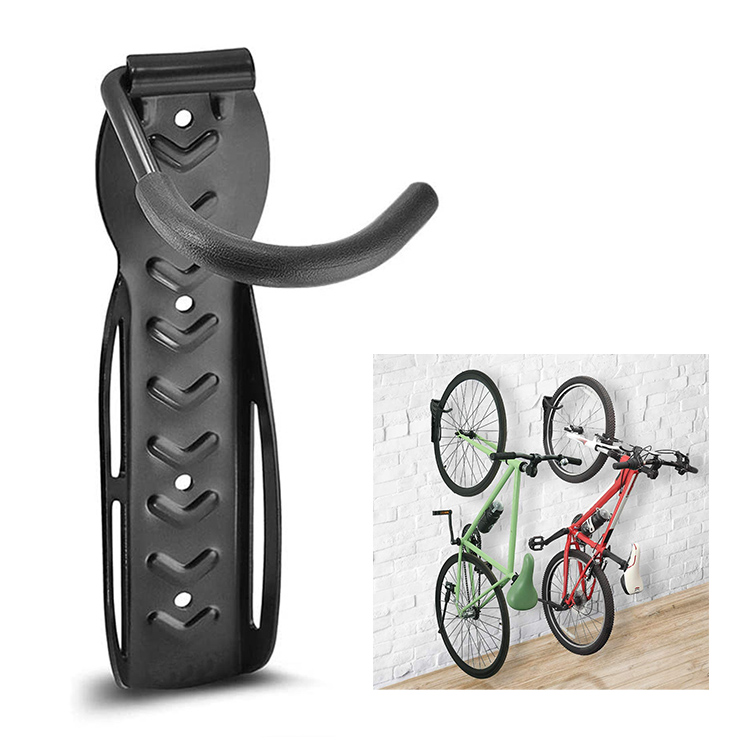 Colgador de acero para almacenamiento de bicicletas en interiores, gancho para ciclo, soporte para portaequipajes en la pared