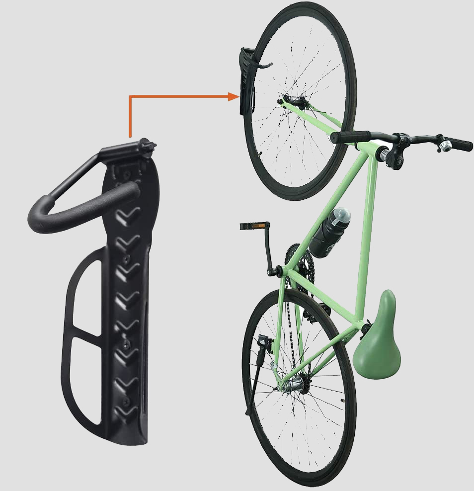 Ganchos para bicicletas colgantes de alta resistencia, estante de almacenamiento para 6 bicicletas montado en la pared pequeño para interiores, colgador de almacenamiento para montaje en pared
