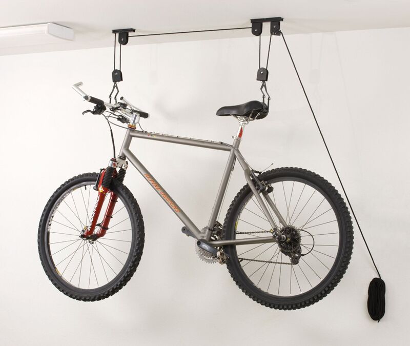 Função única rack de bicicleta teto elevador de parede cabide