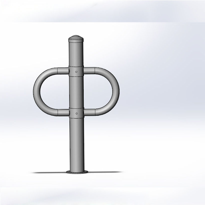 Chine Type de pulvérisation de zinc ajouter un support à vélo enduit de poudre noir 2 vélos borne support de vélo fabricant