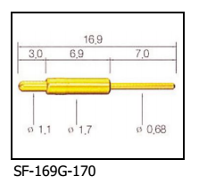 China Brass pogo pin with gold plated SF-PPA169G-170 manufacturer