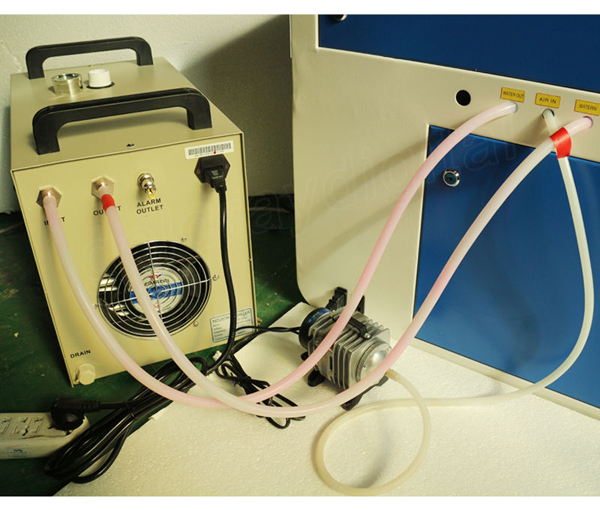 co2 laser engraver air pump connection