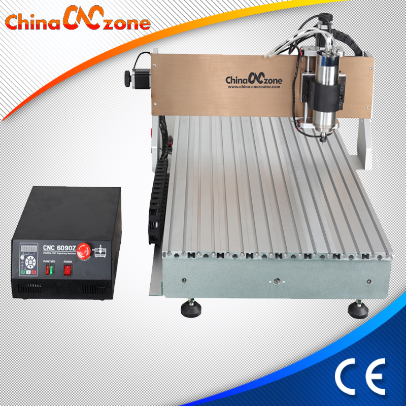 ChinaCNCzone 3 AXIS 4 AXIS Mach4 CNC 6090 router con Mach4 USB CNC Controller y 1500W 2200W agua Cool huso