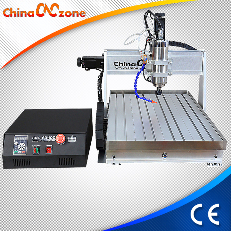 Mach3 USB CNC 6040 3 Axis 4 Axis Mini router CNC con mandrino 1500W/2200w, sistema di raffreddamento a lavello e asse z alto a 105 mm