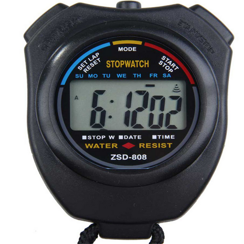 Digital Professional Handheld LCD Sports Timer Speeding Race Competitions Sports Stop Watch Alarm Clock
