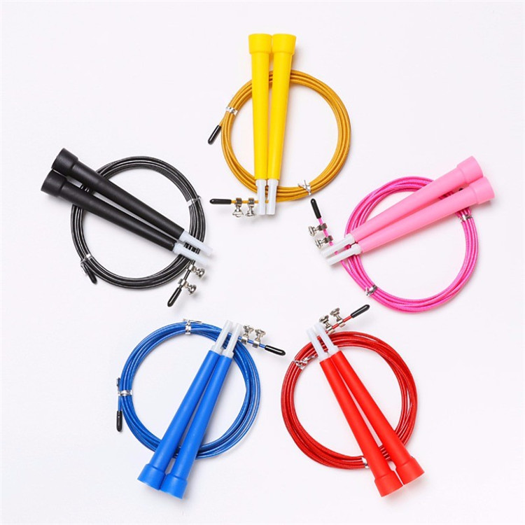 Chine Fitness plastic handle bearing jump rope speed rope steel wire from China fabricant