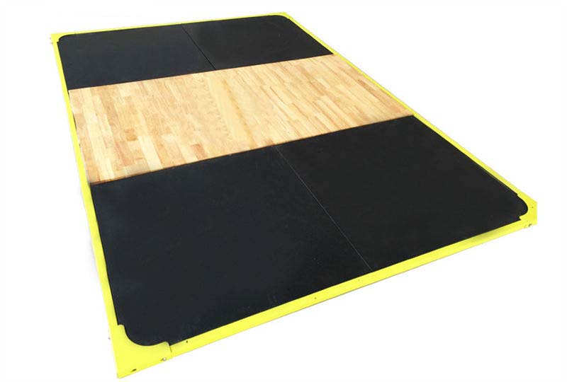 Gym strength training 2m*3m*3cm Rubber Wooden Weightlifting Platform