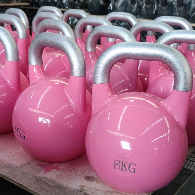 Kettlebell en acier de compétition professionnelle, kettlebell de couleur, kettlebells personnalisés