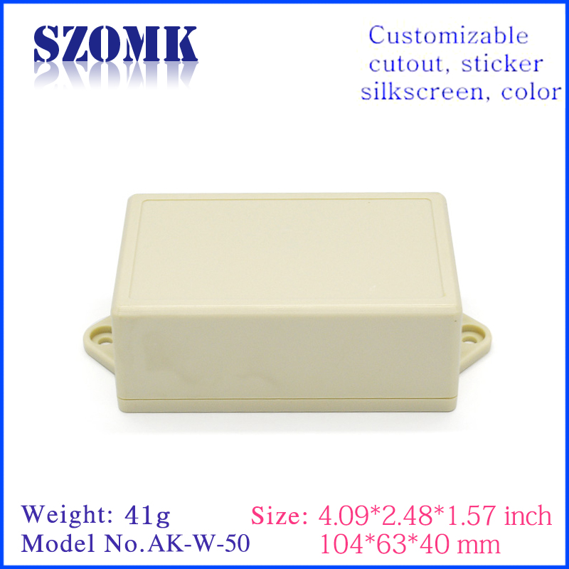 104*63*40mm Wall mounting electronics junction boxes custom plastic instrument enclosures/AK-W-50