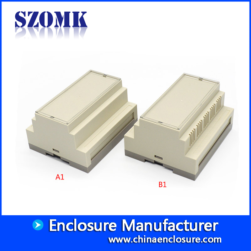105*87*59mm SZOMK Hot Selling ABS Material Plastic Enclosure For Electronics Plastic PLC Din Rail Project Box/AK80004