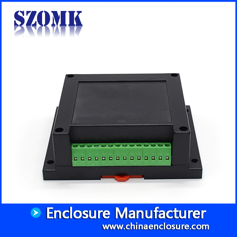 High quality customizable din rail plastic encolsure with terminal block  AK-P-03a  115*90*40mm