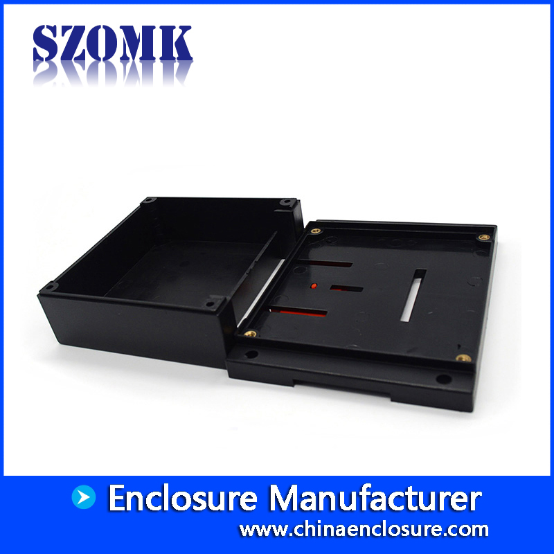 High quality customizable din rail plastic encolsure with terminal block AK-P-03a 115*90*40mm